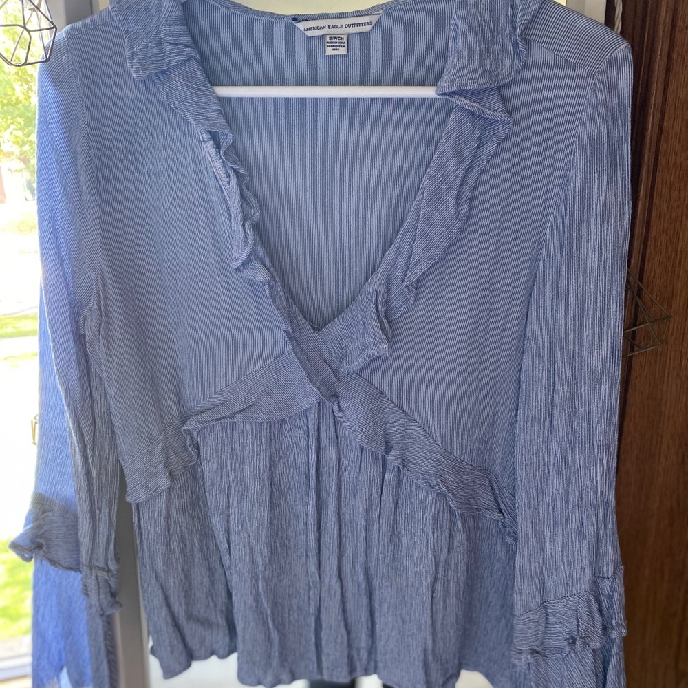 American Eagle Ruffle Blouse